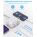 Power Strip with USB Desktop Charging Station AnnTane Flat Plug Extension Cord with 3 USB and Widely Spaced 3 Outlets Wall Mount USB Charger 5FT for Travel, Cruise Ship,Home
