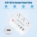 European Travel Plug Adapter with 4FT Extension Cord, (Not for UK) US to European International Plug Adapter Travel Essentials France Germany Greece