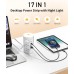 Power Strip Tower with Night Light, 15W Surge Protector Power Strip with USB Ports, 10 FT Extension Cord with Multiple Outlets (12AC+3A+2C) for Home Office Desk DormRoom (White)