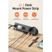 Desk Clamp Power Strip, 40W Desk Edge Mount Power Strip, 4 PD 20W USB C Ports Total Fast Charging Station, 5 AC Outlets 6 USB Ports, 1250J Surge Protector, Fit 2.6" Tabletop Edge (Black, 6.5 FT)